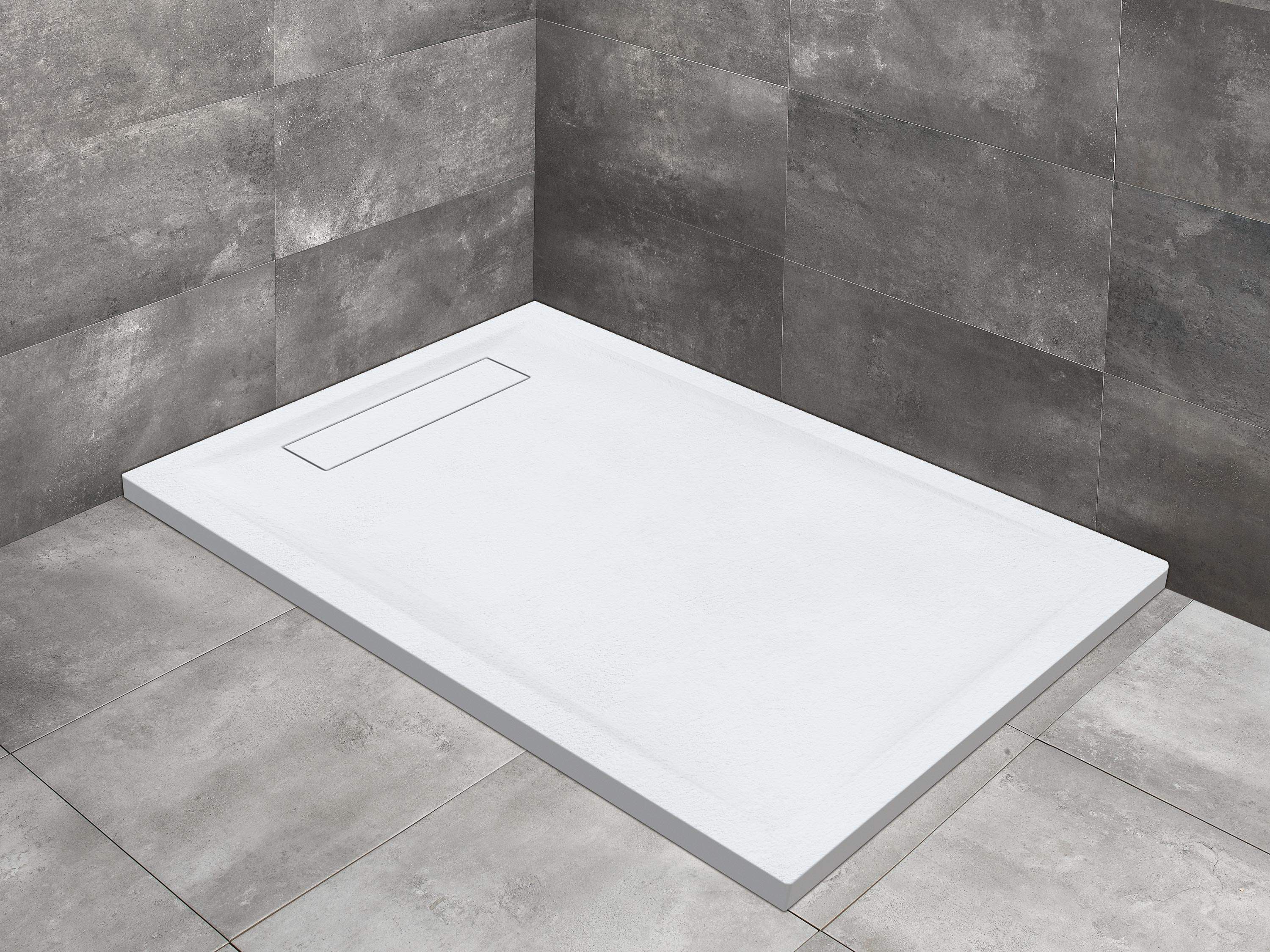 Doris F lapos szögletes fehér zuhanytálca