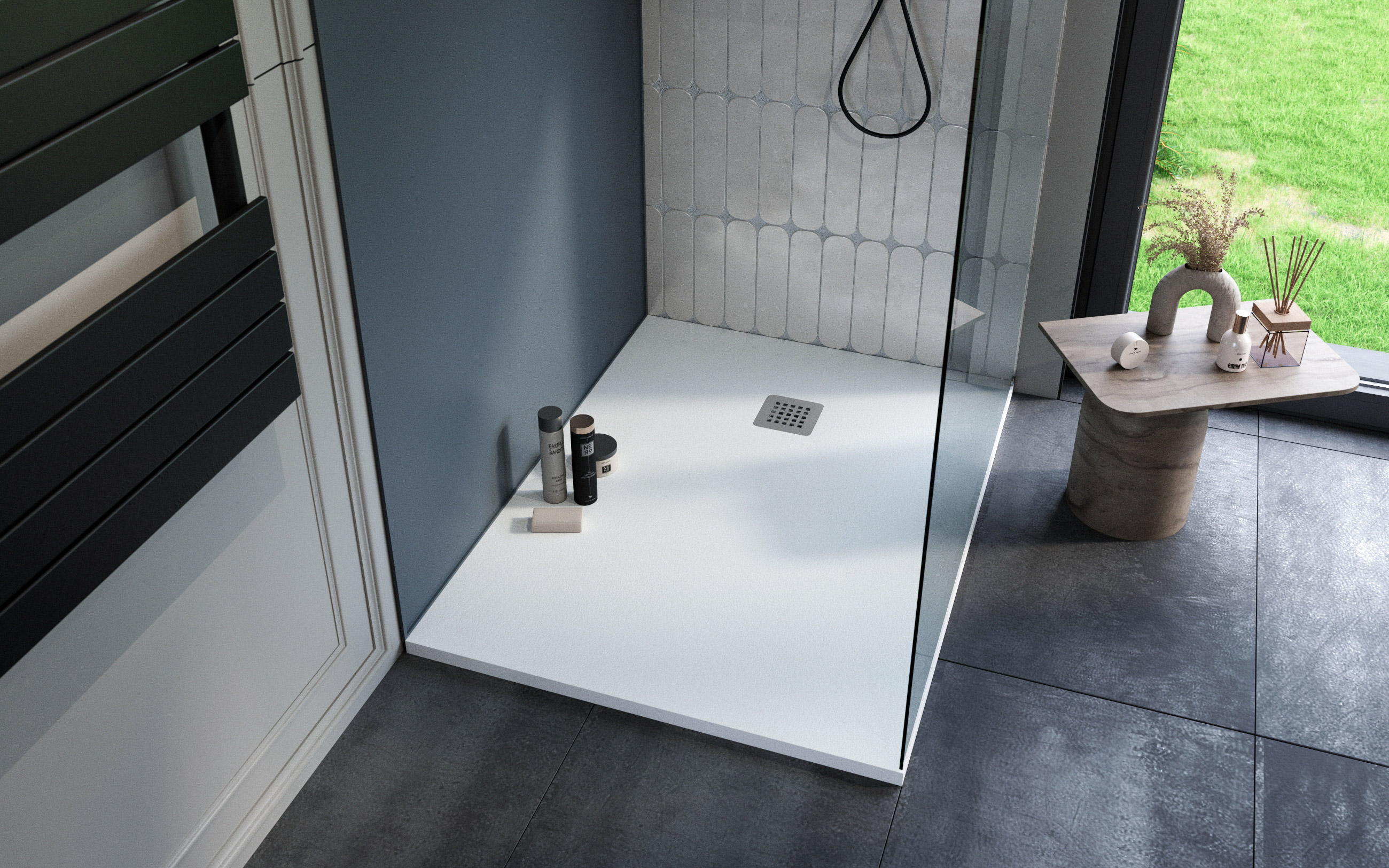 Kios SEw F szögletes lapos zuhanytálca