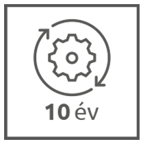10 év alkatrész garancia