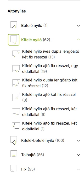 Ajtónyitás típusok