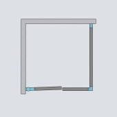 Befelé nyíló zuhanykabin ajtó