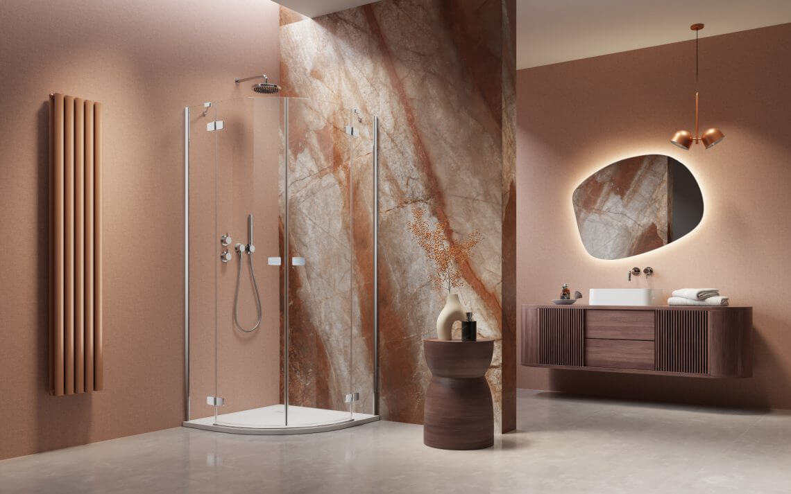 Színes fürdőszoba enteriőr