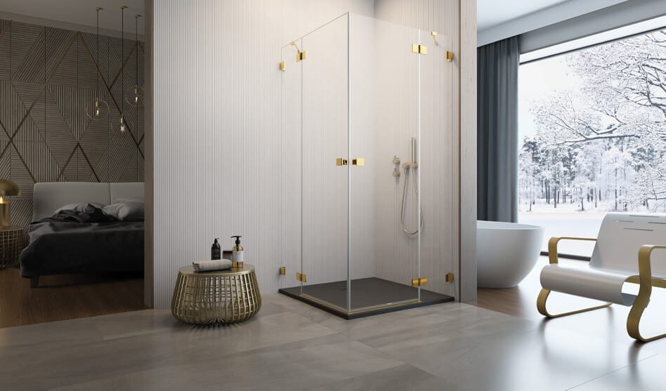 Essenza Pro Gold KDD szögletes zuhanykabin