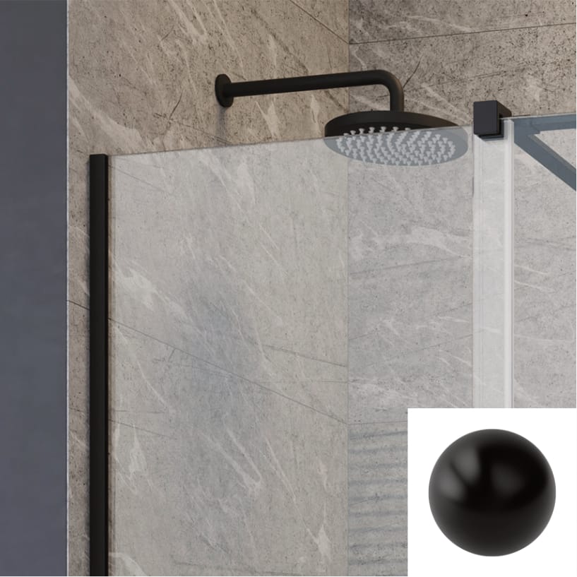 Fekete színű zuhanykabin profil