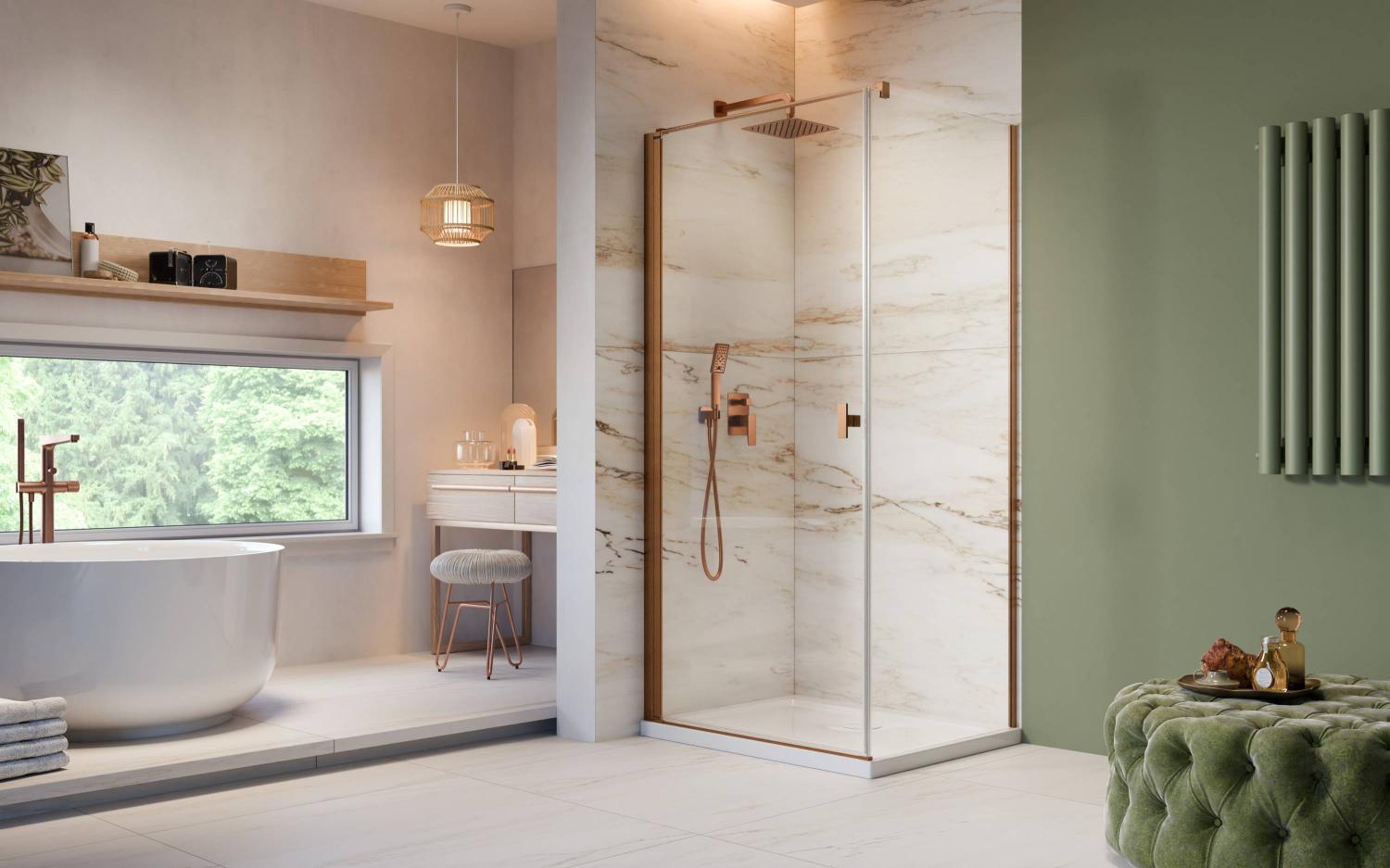 Fényes árnyalatok zuhanykabin enteriőr