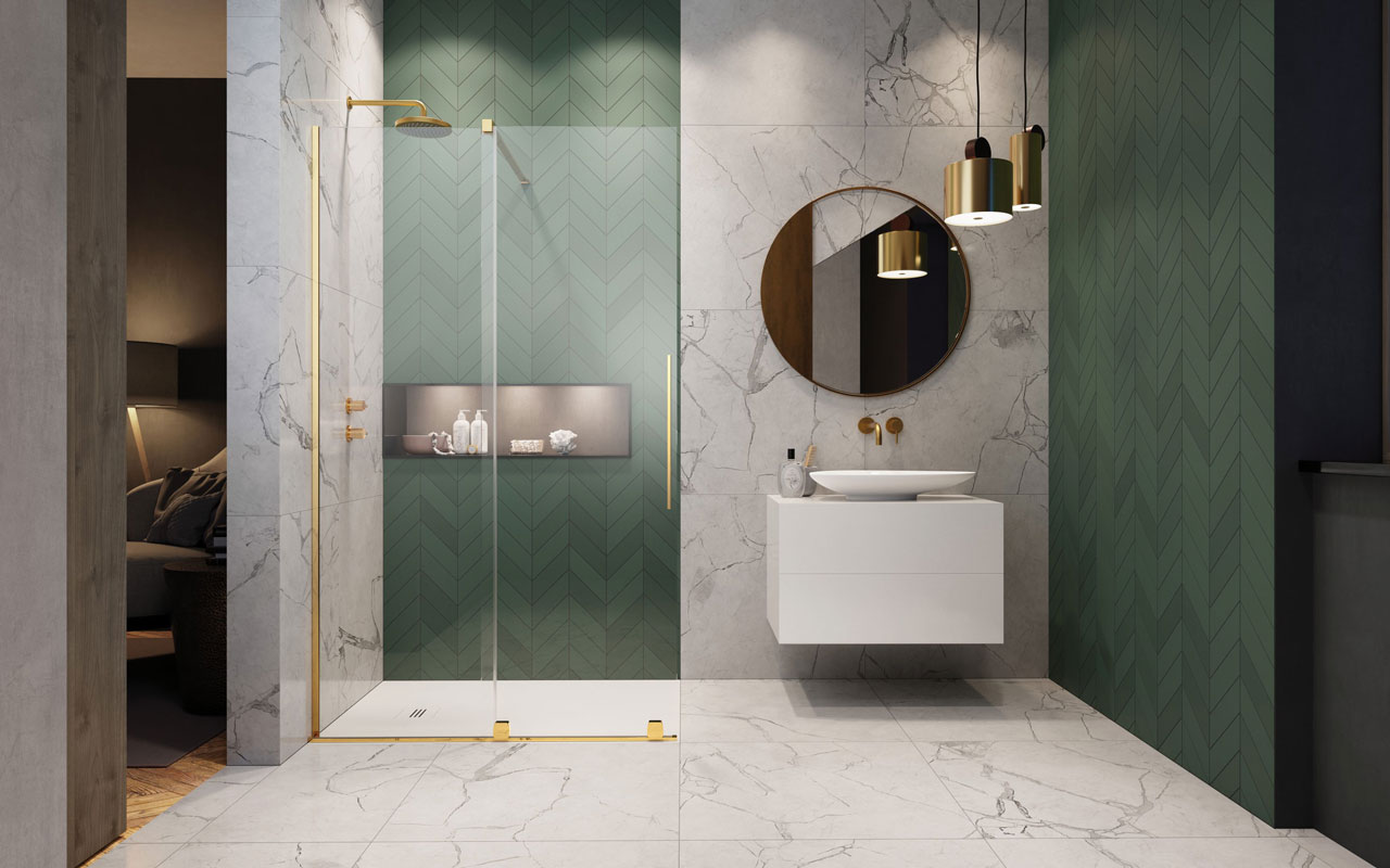 Furo Gold Walk-in arany zuhanyfal befektetési ingatlanokba