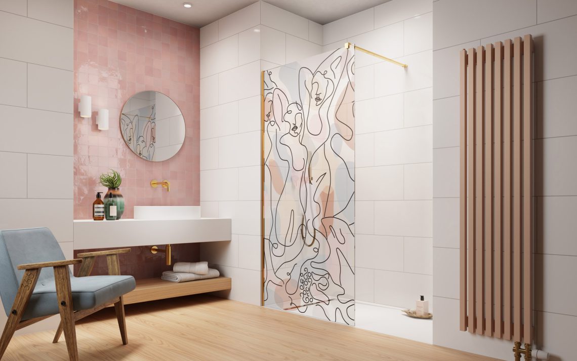 Mintás üveg enteriőr