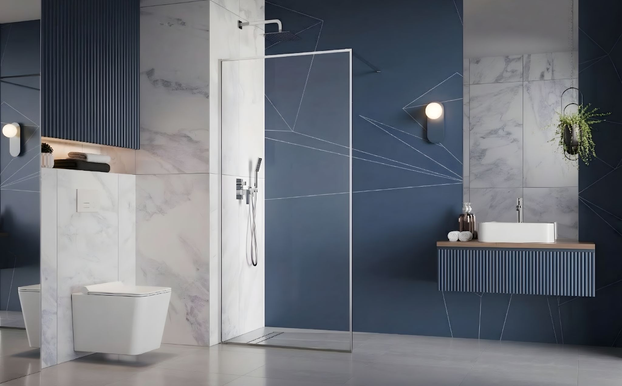 Modo F II Walk-in zuhanyfal