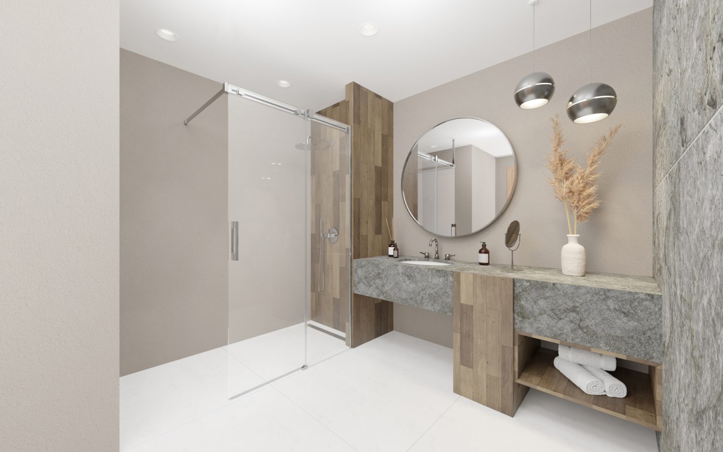 Radaway Espera Pro mozgatható walk-in zuhanyfal