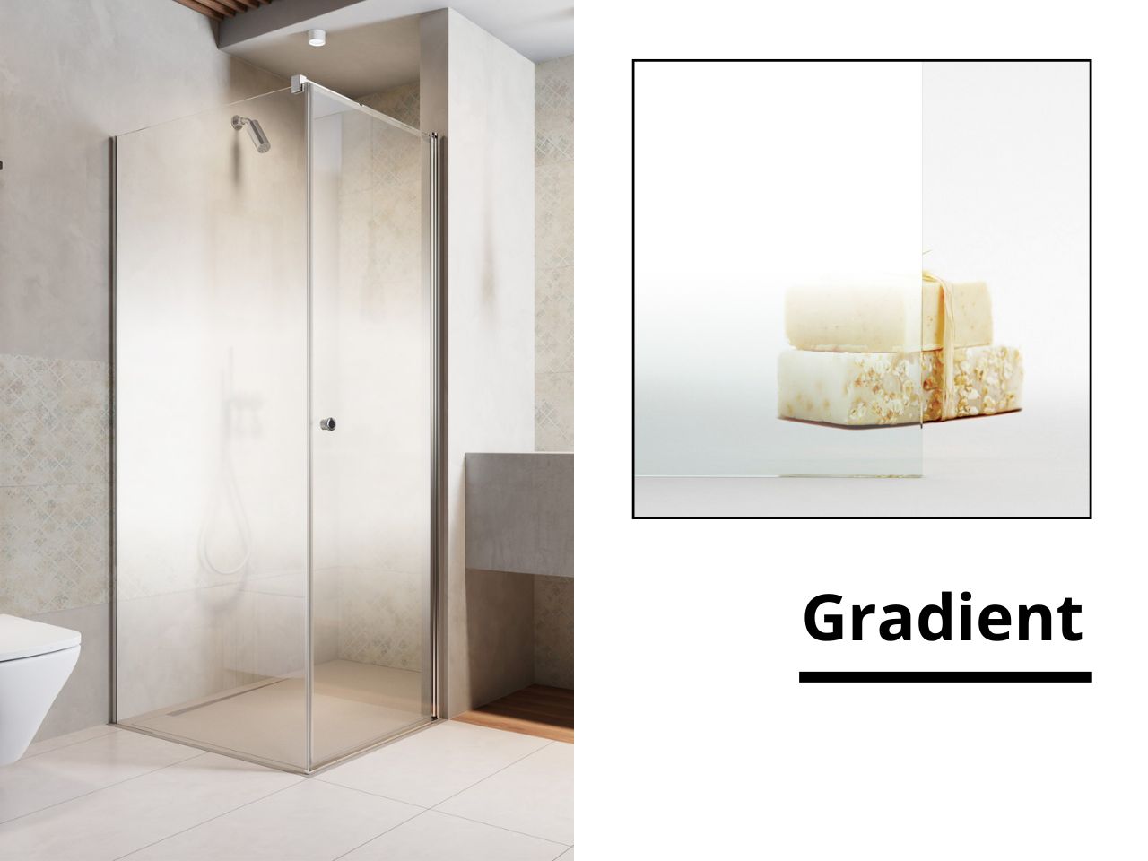 Radaway üvegvariációk - gradient zuhanyzó üveg