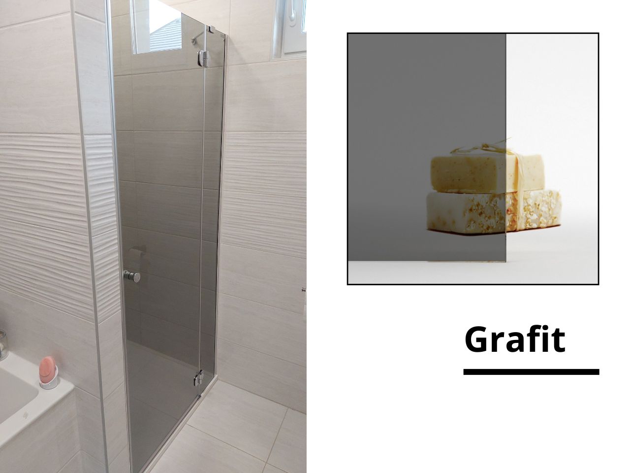 Radaway üvegvariációk - grafit zuhanyzó üveg