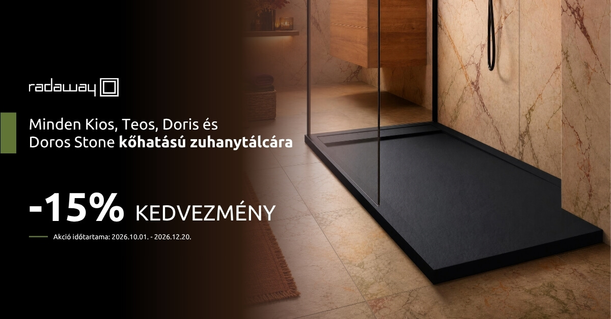 Kőhatású zuhanytálca akció