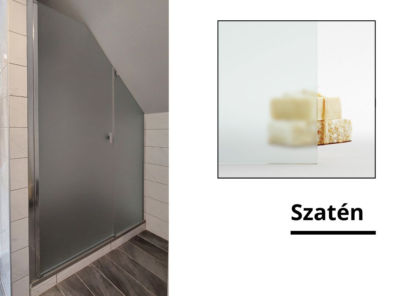 Radaway üvegvariációk - szatén zuhanyzó üveg
