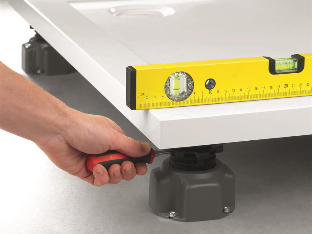 Radaway zuhanytálca szintezése - állítható lábakkal