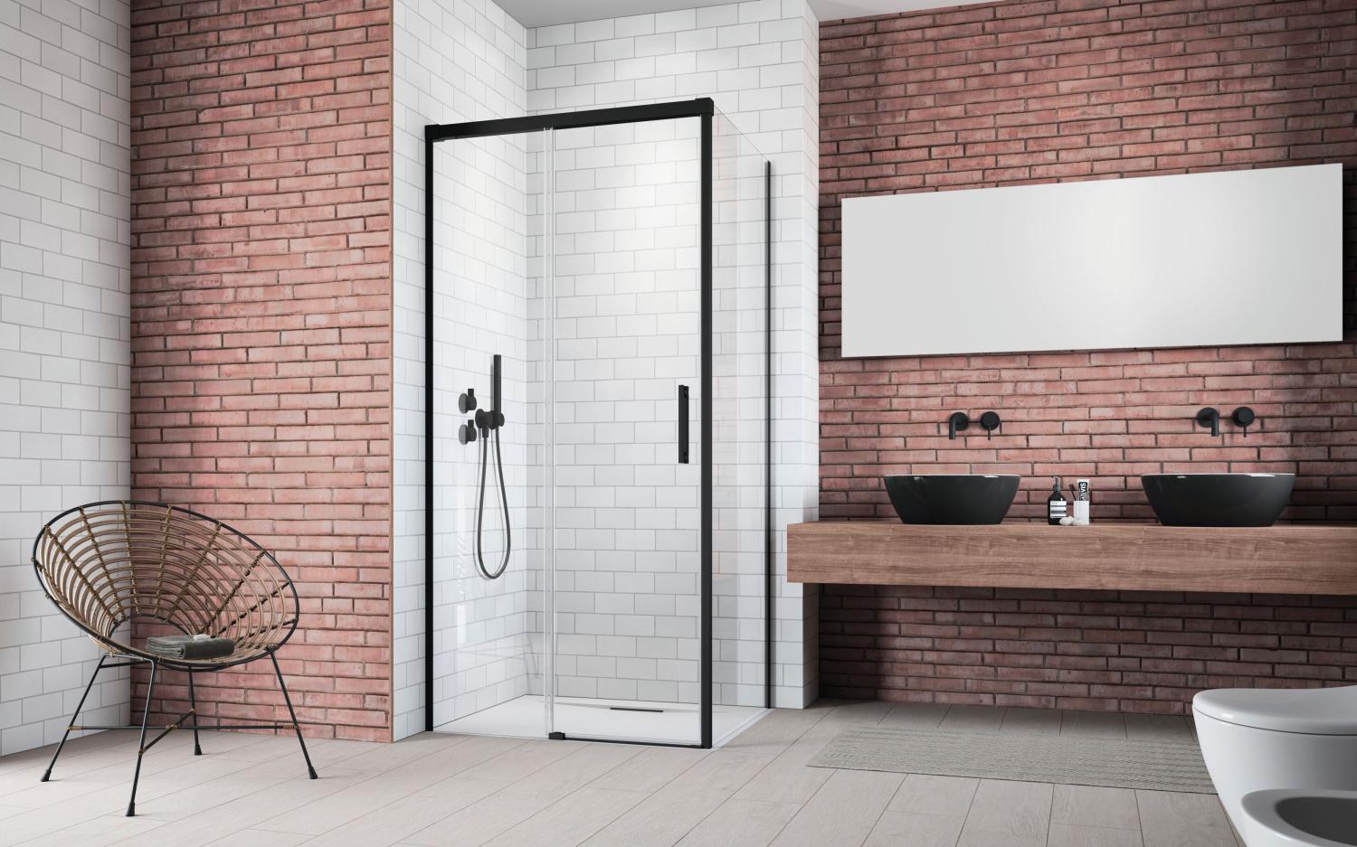 Terrakotta fürdőszoba enteriőr