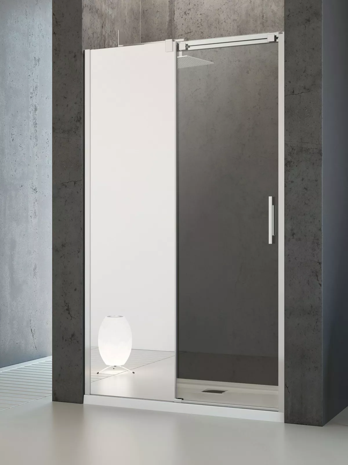 Espera DWJ Mirror zuhanyajtó (a képen balos zuhanyajtó látható)