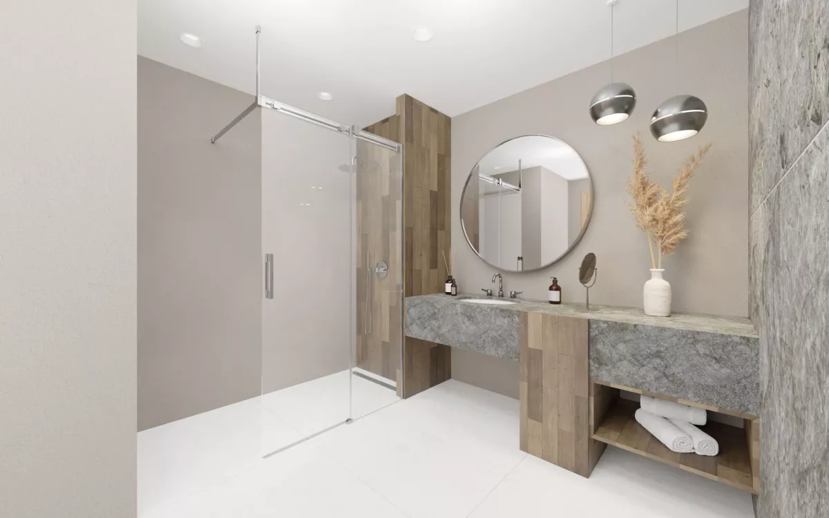 Espera Pro Walk-in zuhanyfal enteriőr (a képen jobbos zuhanyfal látható)