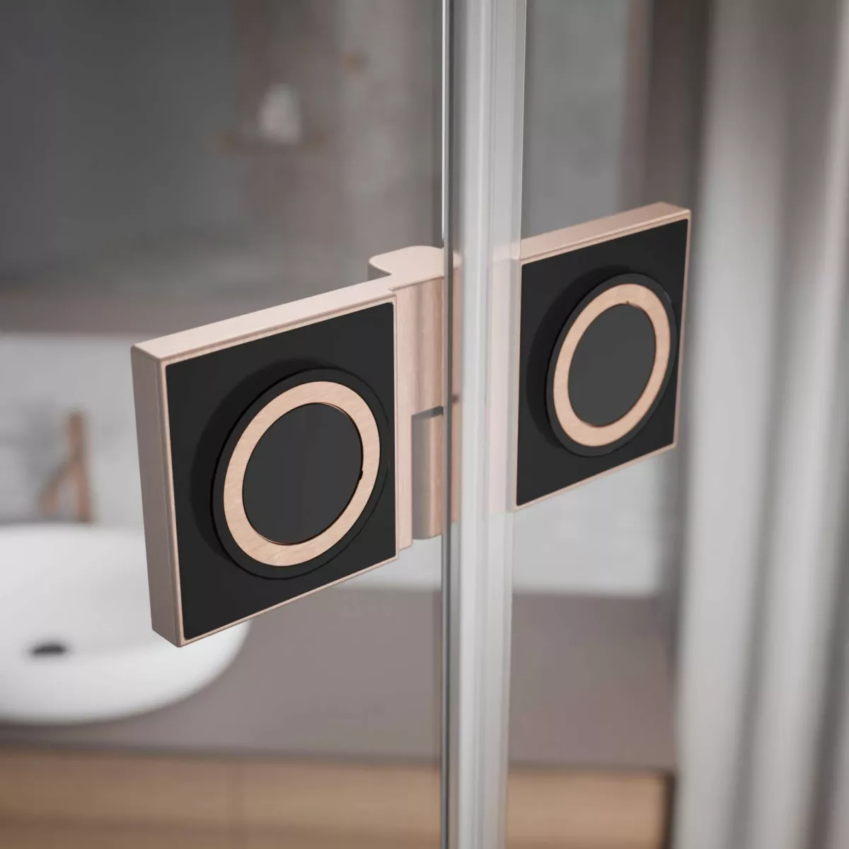 Essenza Pro Brushed Copper - Exkluzív süllyesztett, emelőmechanikás zsanérok