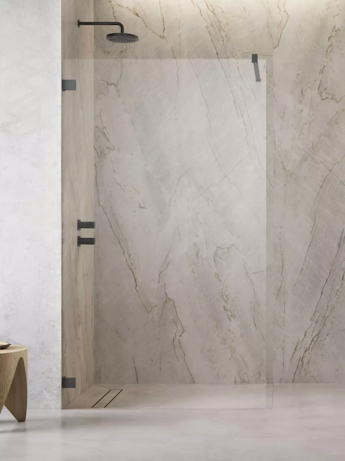 Essenza Pro Brushed GunMetal Walk-in II szálcsiszolt fegyvermetál zuhanyfal