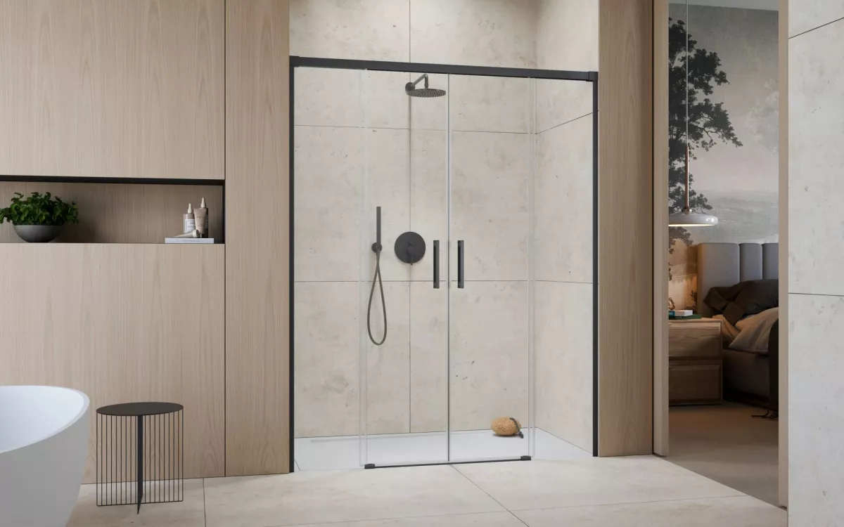 Idea Brushed GunMetal DWD szálcsiszolt fegyvermetál zuhanyajtó enteriőr