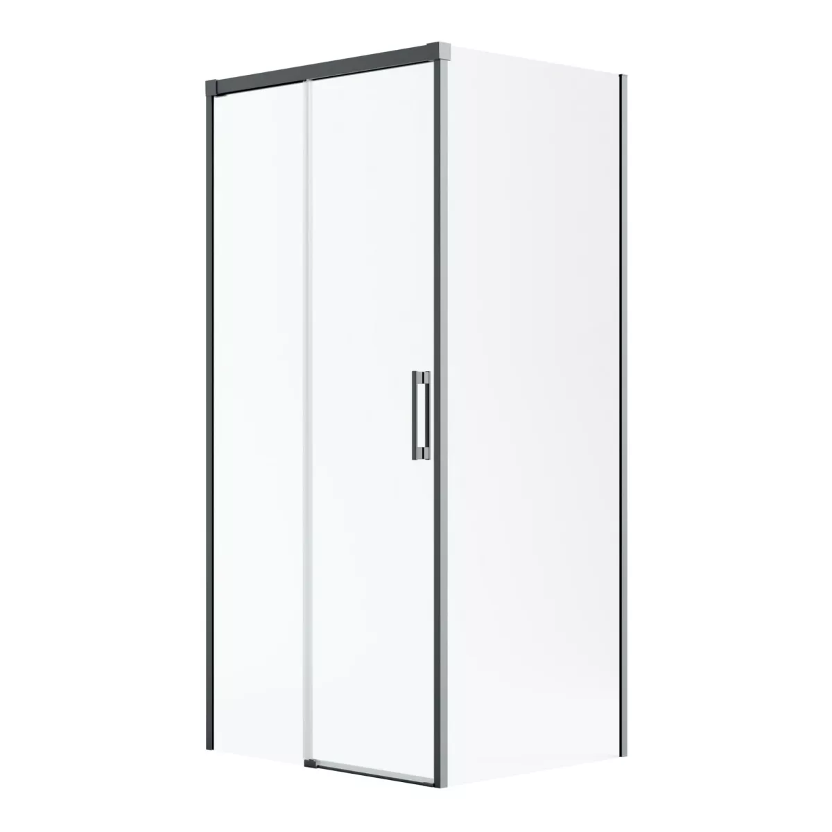 Idea Brushed GunMetal KDJ szögletes szálcsiszolt fegyvermetál zuhanykabin (a képen balos zuhanykabin látható)