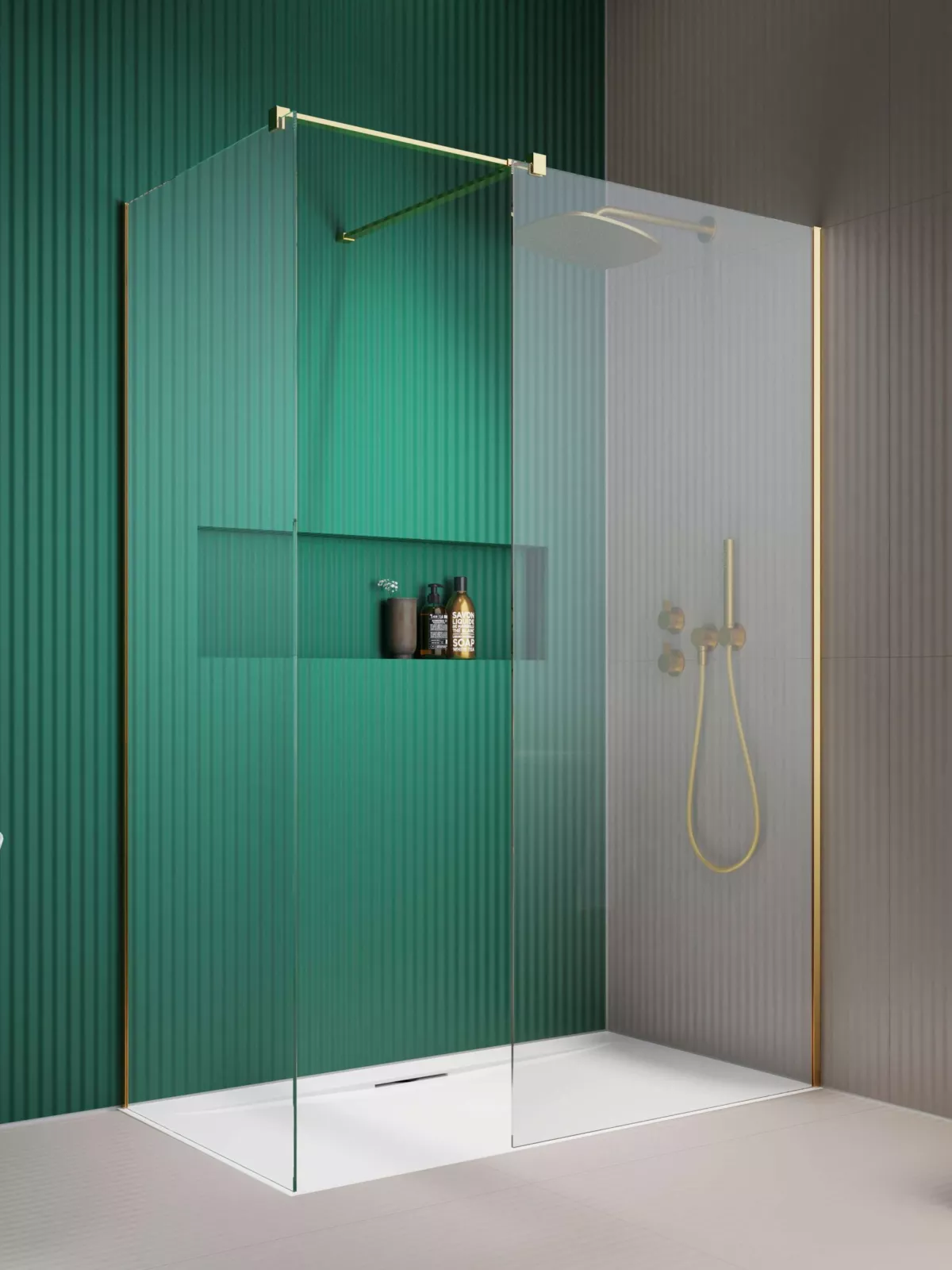 Modo New Gold III Walk-in arany zuhanyfal