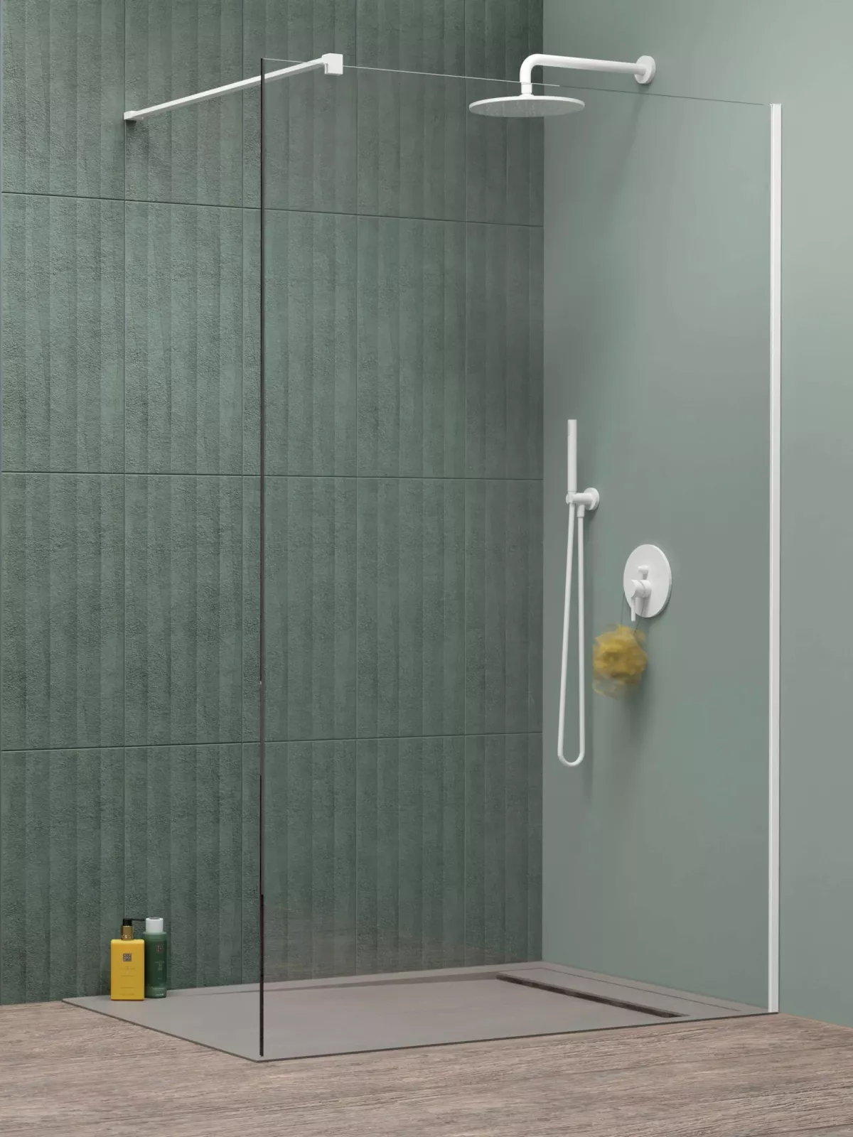 Modo New White II Walk-In fehér zuhanyfal