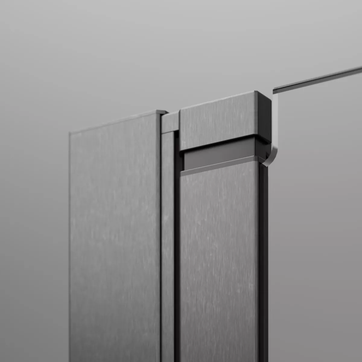 Nes Brushed GunMetal – Precíz vízzárást biztosító emelőmechanikás profil az üvegajtó teljes hosszában