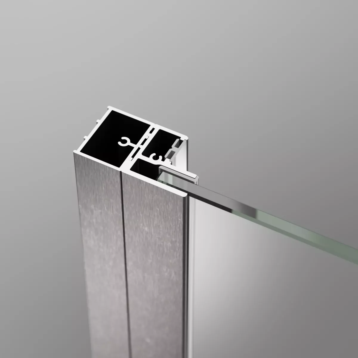 Nes Brushed Nickel – Az állítható szálcsiszolt króm takaróprofil lehetővé teszi a fal függőleges eltérésének kiigazítását