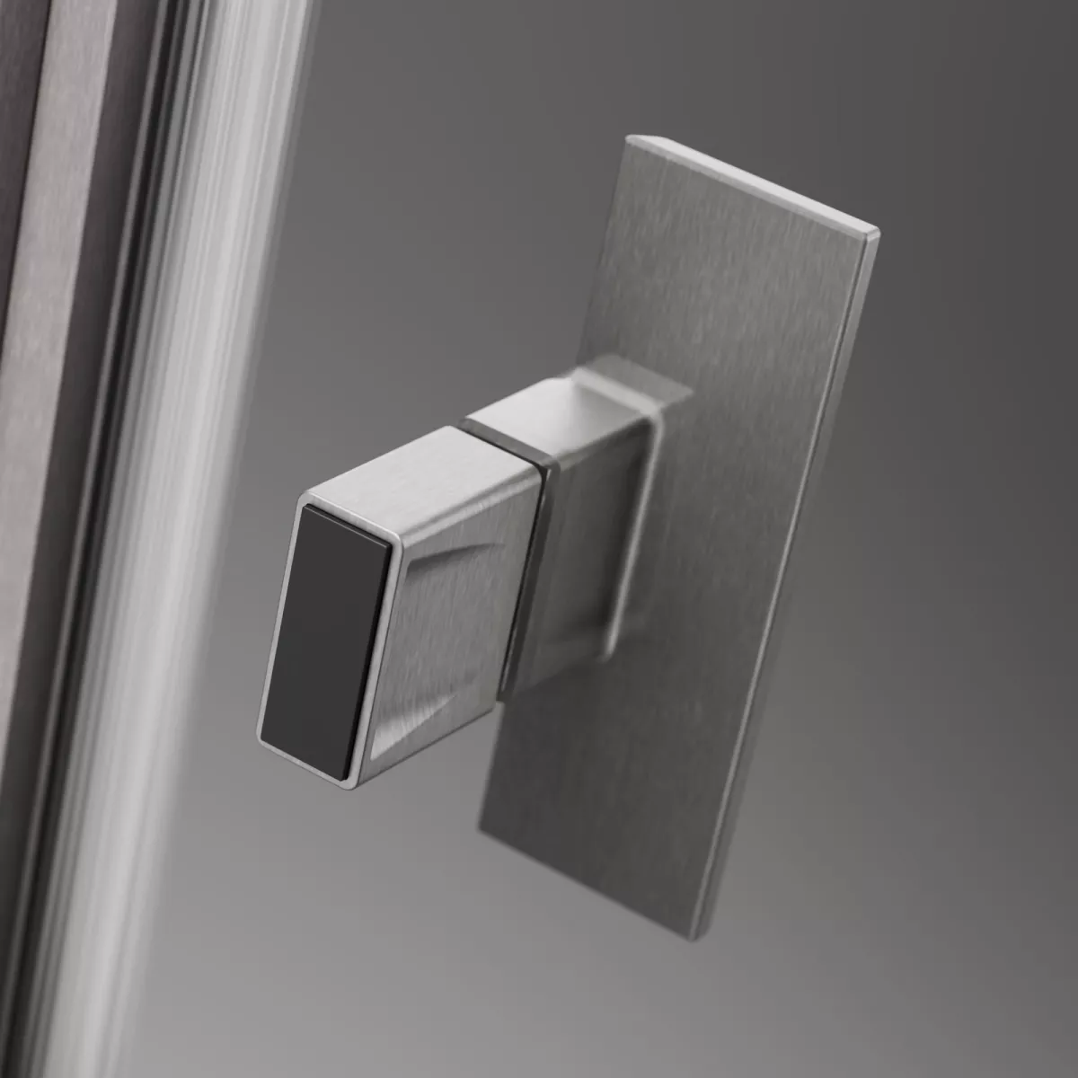 Nes Brushed Nickel – Integrált gumiütköző a fogantyú belső felületén
