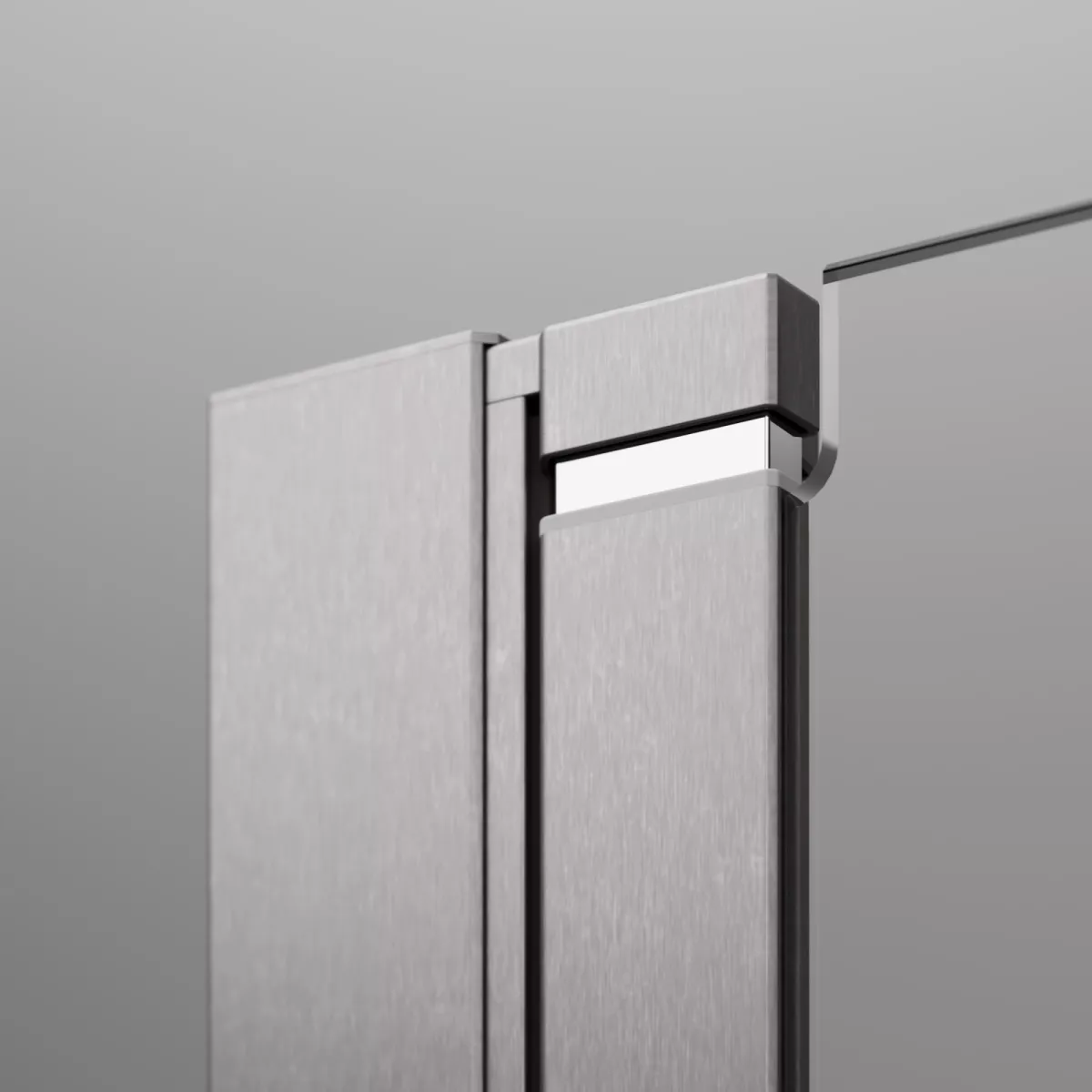 Nes Brushed Nickel – Precíz vízzárást biztosító emelőmechanikás profil az üvegajtó teljes hosszában