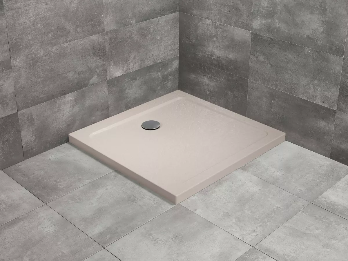 Doros Stone C szögletes zuhanytálca - beige