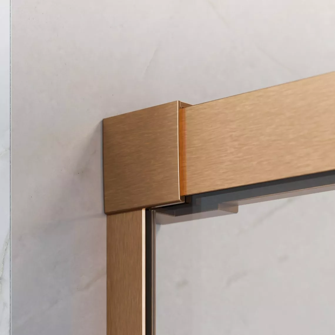 Idea Brushed Copper – Az állítható takaróprofil lehetővé teszi a fal függőleges eltérésének kiigazítását