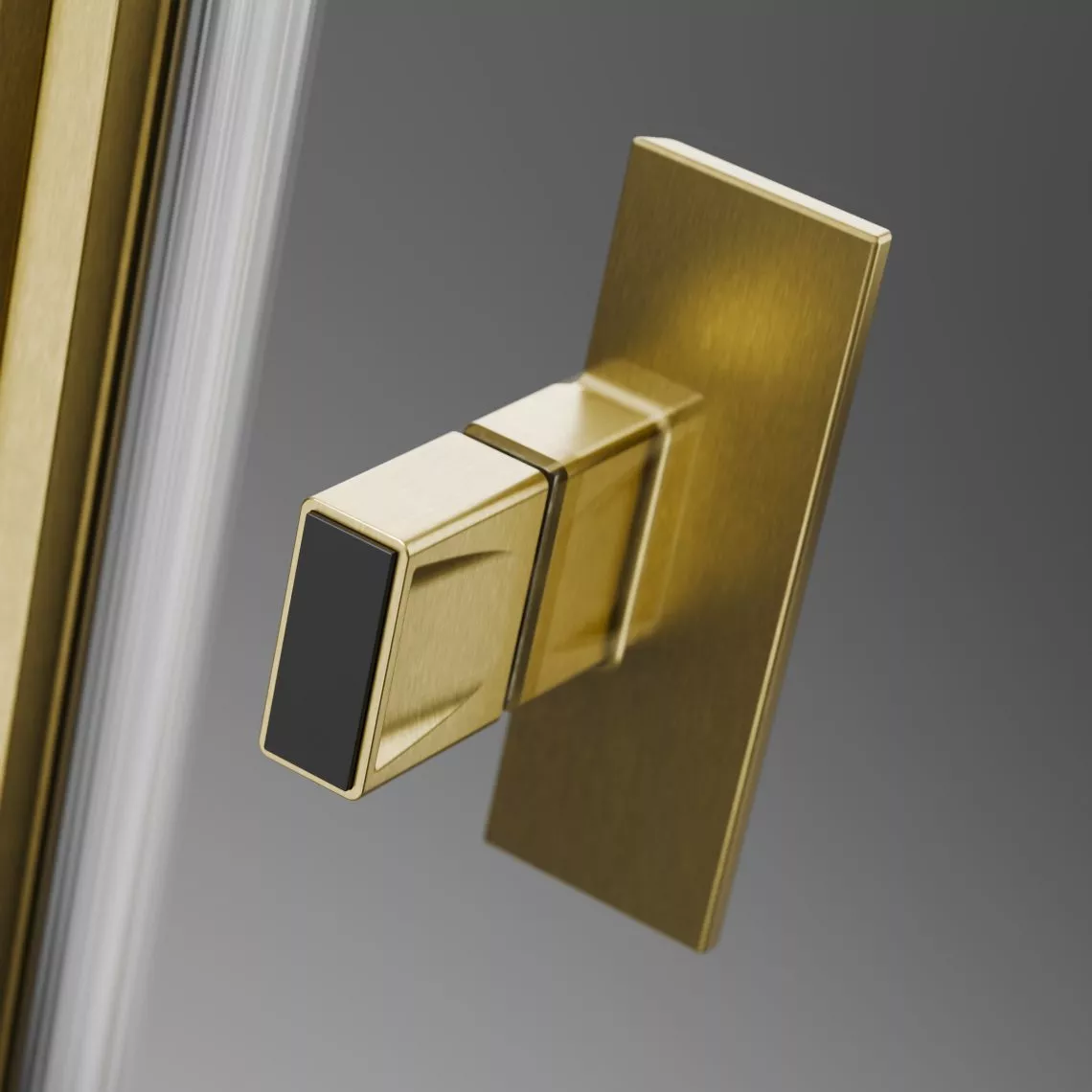 Nes Brushed Gold – Integrált gumiütköző a fogantyú belső felületén