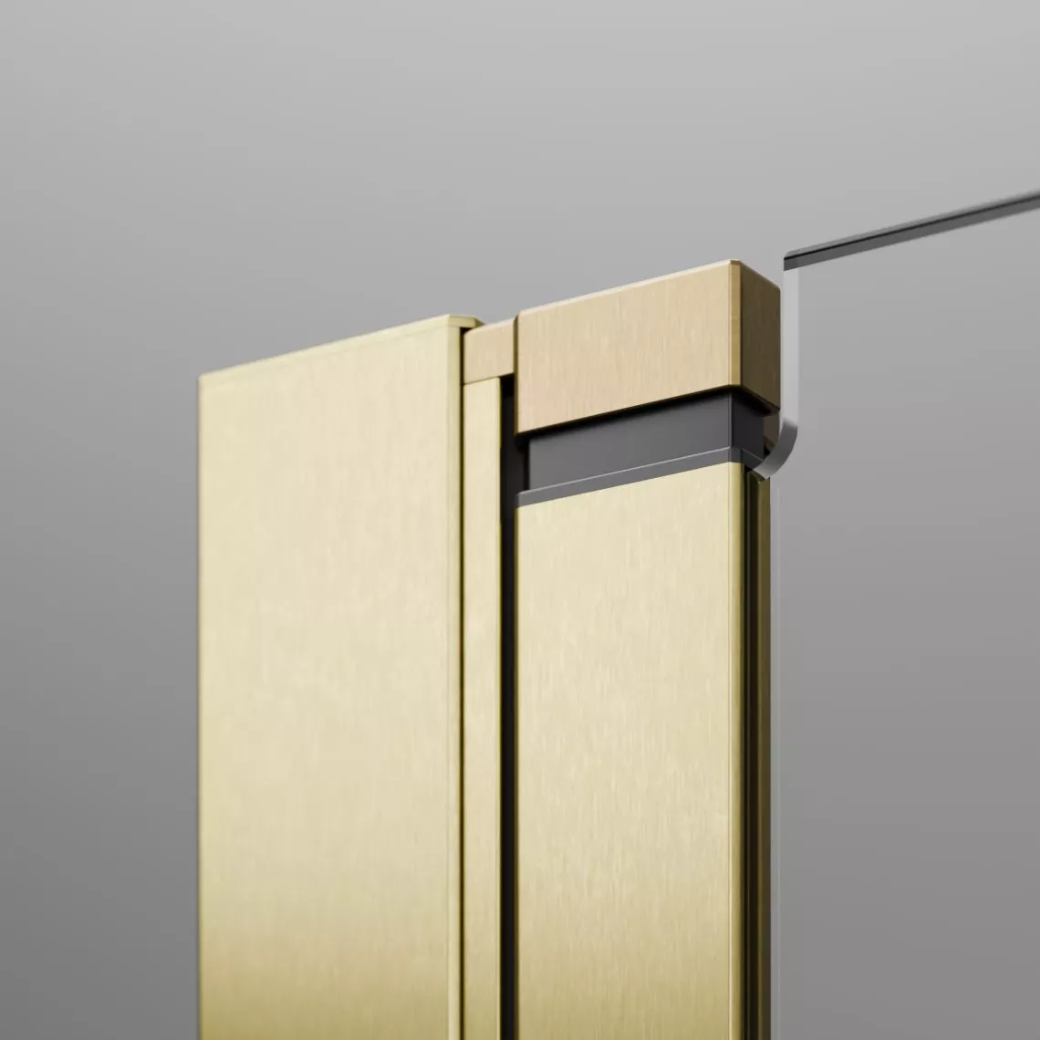 Nes Brushed Gold – Precíz vízzárást biztosító emelőmechanikás profil az üvegajtó teljes hosszában