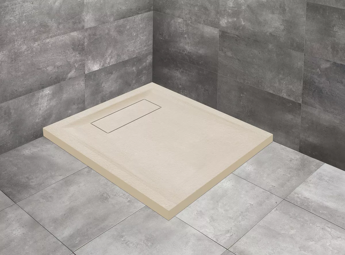 Doris C lapos szögletes zuhanytálca beige