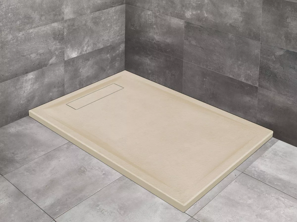 Doris F lapos szögletes zuhanytálca beige