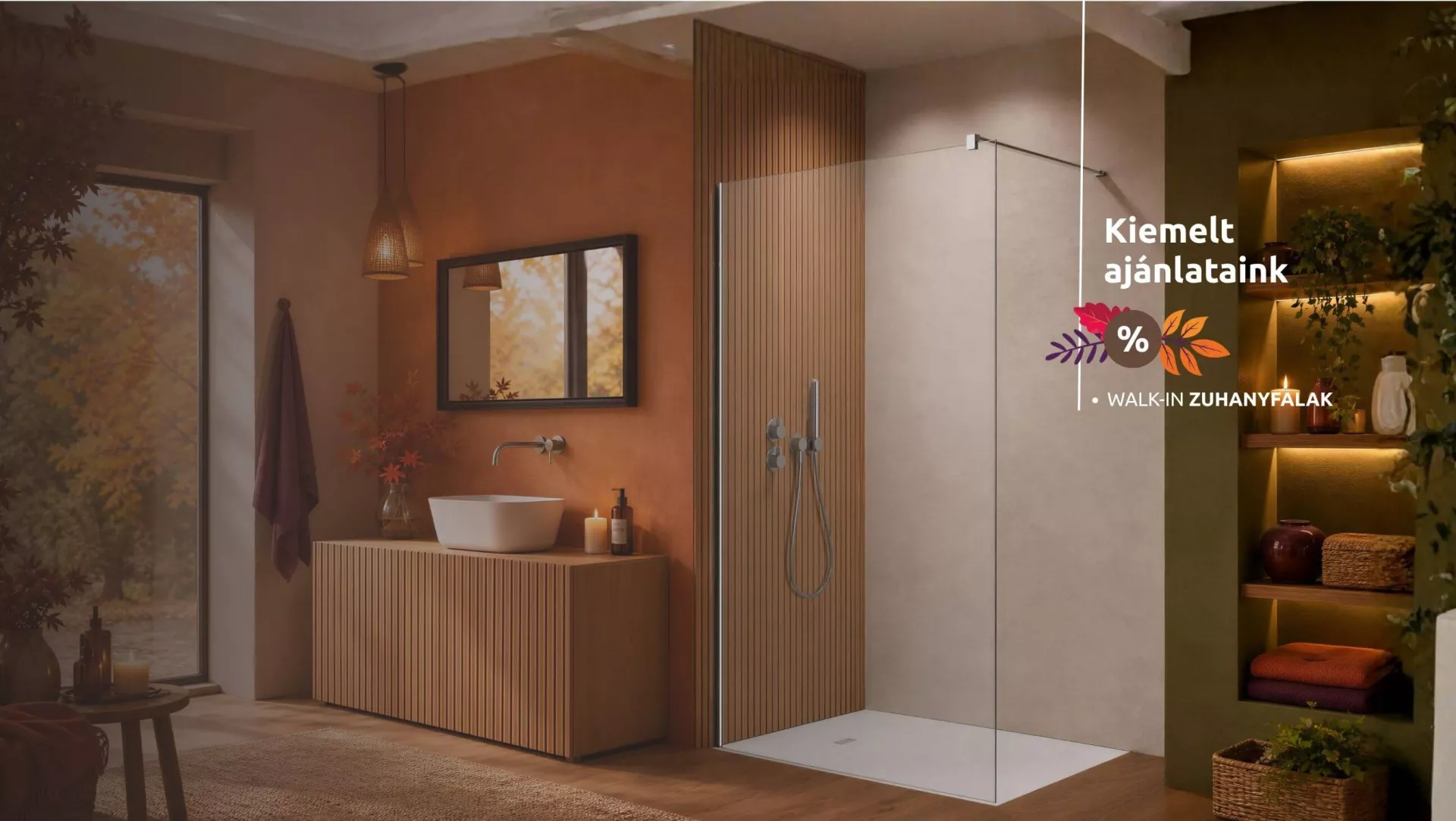 Walk-In zuhanyfal kedvezmény