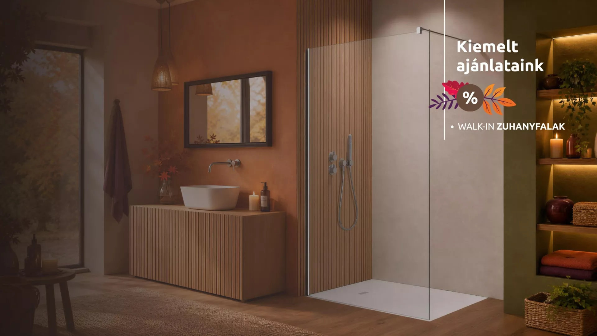 Walk-In zuhanyfal kedvezmény